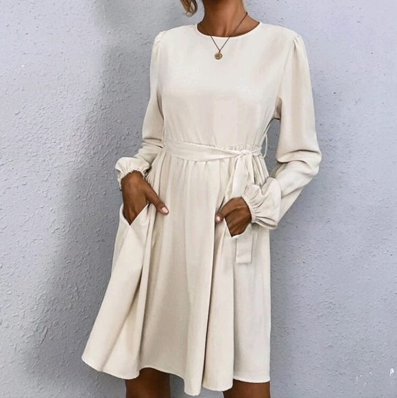 Adorable Cream Dress - Picture 5 of 6